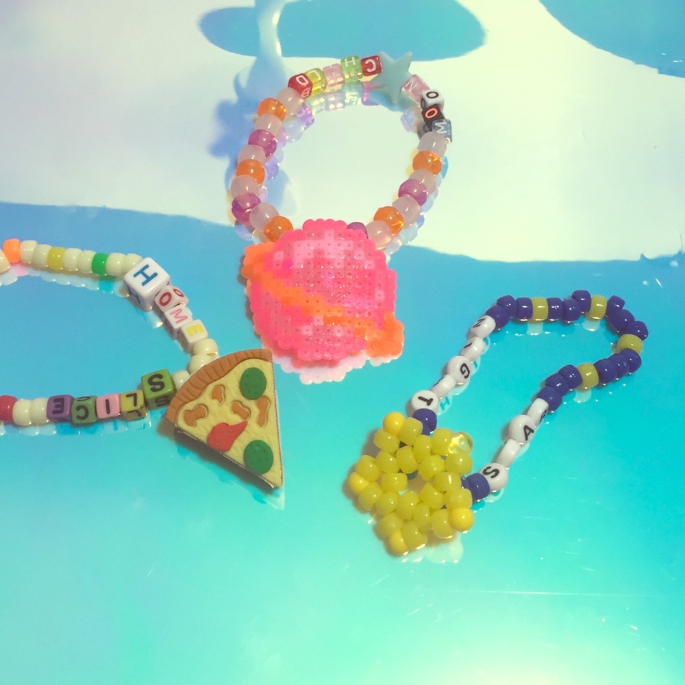 3-Piece Rave Kandi Bracelets- sm INTERGALACTIC set